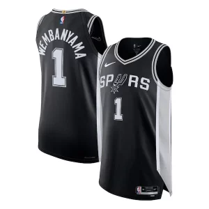Raffinato Delizioso Resistente Victor Wembanyama San Antonio Spurs Nike Authentic Jersey Icon Edition Black per i devoti sostenitori