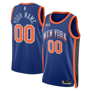 Gorgeous Duraturo New York Knicks Nike Unisex 2023/24 Custom Swingman Jersey Blue City Edition per i devoti sostenitori