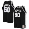Trendy Attraente Ottimo David Robinson San Antonio Spurs 1998/99 Big & Tall Hardwood Classics Swingman Jersey Black per i devoti sostenitori