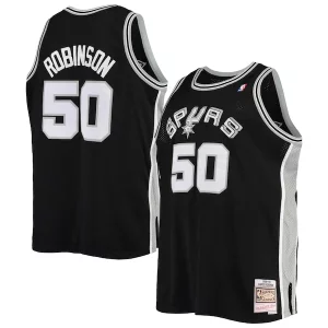 Trendy Attraente Ottimo David Robinson San Antonio Spurs 1998/99 Big & Tall Hardwood Classics Swingman Jersey Black per i devoti sostenitori