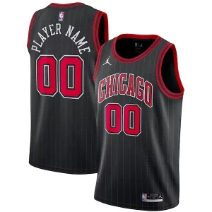 Moderno Chicago Bulls Jordan Brand Swingman Custom Jersey Statement Edition Black per i devoti sostenitori