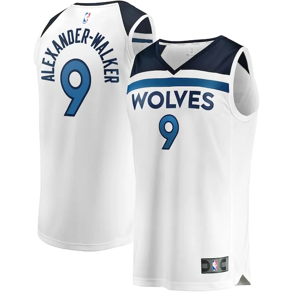 Ottimo Nickeil Alexander Walker Minnesota Timberwolves Youth Fast Break Replica Player Jersey Association Edition White per i devoti sostenitori