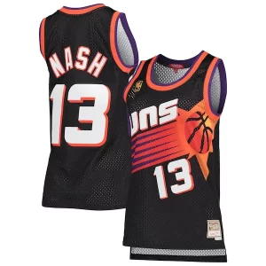 Elegante Steve Nash Phoenix Suns Women's Hardwood Classics Swingman Jersey Black per i devoti sostenitori