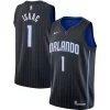 Lussuoso Trendy Versatile Jonathan Isaac Orlando Magic Nike Swingman Jersey Black Icon Edition per i devoti sostenitori
