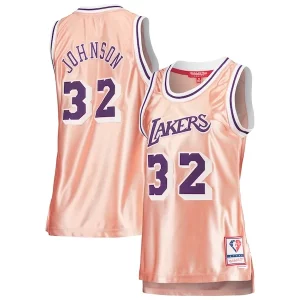 Raffinato Fascinante Comodo Magic Johnson Los Angeles Lakers Women's 75th Anniversary Rose Gold 1984 Swingman Jersey Pink per i devoti sostenitori