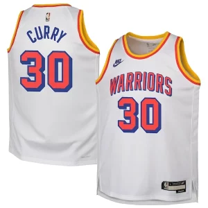 Trendy Ottimo Stephen Curry Golden State Warriors Nike Youth 2024/25 Swingman Jersey White Classic Edition per i devoti sostenitori