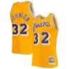 Ottimo Splendido Magic Johnson Los Angeles Lakers 1984/85 Hardwood Classics Authentic Jersey Gold/Purple per i devoti sostenitori