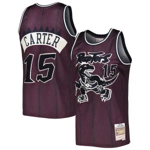 Ottimo Vince Carter Toronto Raptors Hardwood Classics Off Court Swingman Jersey Purple per i devoti sostenitori