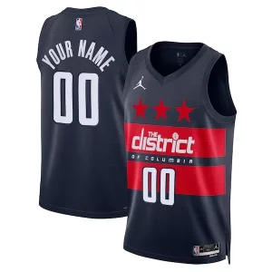 Robusto Washington Wizards Jordan Brand Unisex 2024/25 Custom Swingman Jersey Statement Edition Navy per i devoti sostenitori