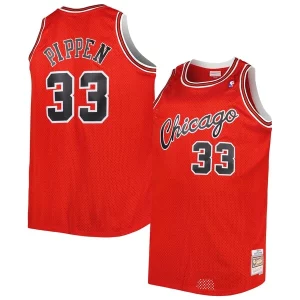 Comodo Attraente Scottie Pippen Chicago Bulls Big & Tall Hardwood Classics 2003/04 Swingman Jersey Red per i devoti sostenitori