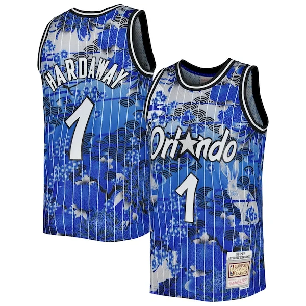 Stupendo Penny Hardaway Orlando Magic 1994/95 Hardwood Classics Lunar New Year Swingman Jersey Blue per i devoti sostenitori