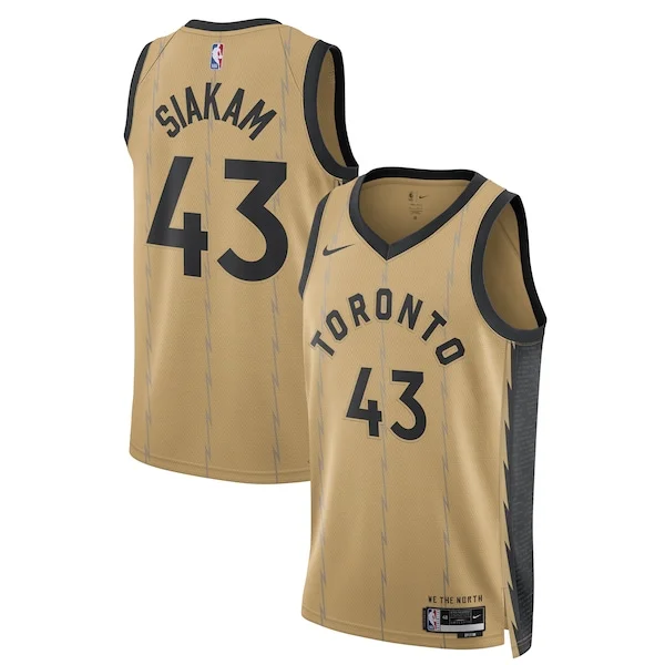 Versatile Elegante Pascal Siakam Toronto Raptors Nike Unisex 2023/24 Swingman Jersey Gold City Edition per i devoti sostenitori