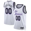 Splendido Los Angeles Lakers Nike Unisex 2022/23 Swingman Custom Jersey City Edition White per i devoti sostenitori