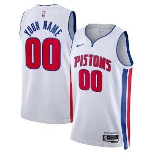 Attraente Resistente Cool Detroit Pistons Nike Unisex Swingman Custom Jersey White Association Edition per i devoti sostenitori
