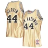 Elegante George Gervin San Antonio Spurs 75th Anniversary 1977/78 Hardwood Classics Swingman Jersey Gold per i devoti sostenitori