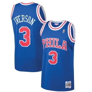 Resistente Allen Iverson Philadelphia 76ers 1996/97 Hardwood Classics Swingman Jersey Royal per i devoti sostenitori
