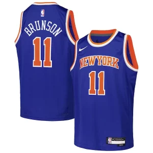 Splendido Jalen Brunson New York Knicks Nike Youth Swingman Jersey Icon Edition Blue per i devoti sostenitori