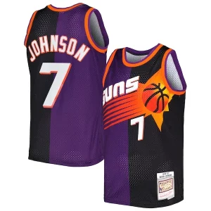 Bellissimo Pratico Trendy Kevin Johnson Phoenix Suns Hardwood Classics 1996/97 Split Swingman Jersey Purple/Black per i devoti sostenitori
