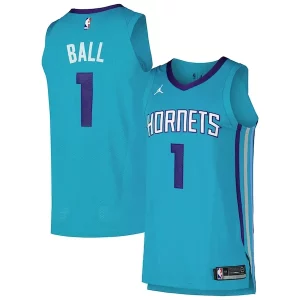 Gorgeous LaMelo Ball Charlotte Hornets Jordan Brand Authentic Player Jersey Icon Edition Teal per i devoti sostenitori