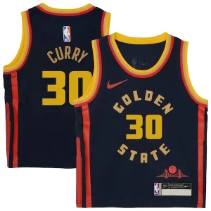 Moderno Magnifico Prestigioso Stephen Curry Golden State Warriors Nike Preschool 2024/25 Swingman Player Jersey City Edition Navy per i devoti sostenitori