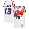 Pratico Bellissimo Meraviglioso Steve Nash Phoenix Suns 2001/02 Hardwood Classics Swingman Jersey White/Purple per i devoti sostenitori