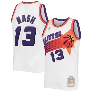 Pratico Bellissimo Meraviglioso Steve Nash Phoenix Suns 2001/02 Hardwood Classics Swingman Jersey White/Purple per i devoti sostenitori