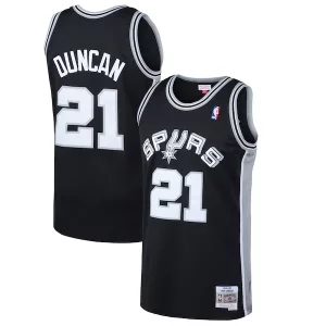 Prestigioso Duraturo Pratico Tim Duncan San Antonio Spurs 1998/99 Hardwood Classics Swingman Jersey Black per i devoti sostenitori