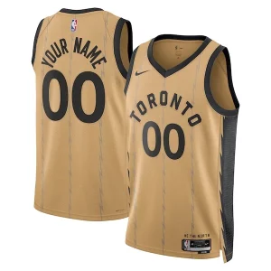 Comodo Carino Toronto Raptors Nike Unisex 2023/24 Custom Swingman Jersey Gold City Edition per i devoti sostenitori