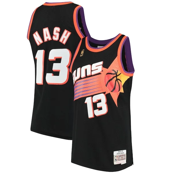 Versatile Magnifico Steve Nash Phoenix Suns 1996/97 Hardwood Classics Swingman Jersey Black per i devoti sostenitori