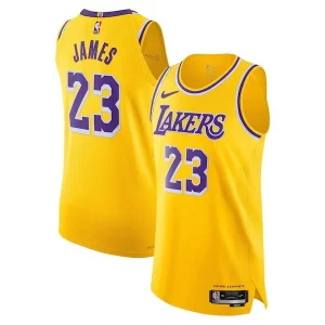 Meraviglioso Magnifico LeBron James Los Angeles Lakers Nike Authentic Jersey Icon Edition Gold per i devoti sostenitori