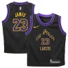 Fantastico LeBron James Los Angeles Lakers Nike Preschool 2023/24 Swingman Replica Jersey City Edition Black per i devoti sostenitori