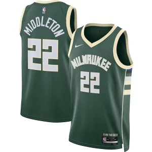 Meraviglioso Gorgeous Magnifico Khris Middleton Milwaukee Bucks Nike Unisex Swingman Jersey Icon Edition Hunter Green per i devoti sostenitori