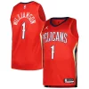 Resistente Magnifico Attraente Zion Williamson New Orleans Pelicans Jordan Brand Swingman Player Jersey Statement Edition Red per i devoti sostenitori