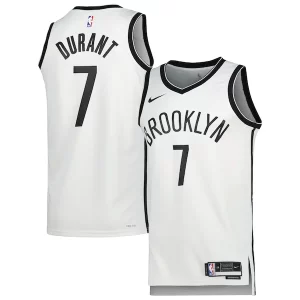 Carino Kevin Durant Brooklyn Nets Nike Unisex Swingman Jersey Association Edition White/Black per i devoti sostenitori