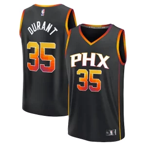 Eccezionale Kevin Durant Phoenix Suns Fast Break Replica Player Jersey Statement Edition Black per i devoti sostenitori