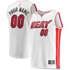 Raffinato Accattivante Stupendo Miami Heat Youth Fast Break Custom Replica Jersey Association Edition White per i devoti sostenitori