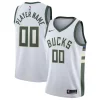 Prestigioso Milwaukee Bucks Nike 2020/21 Swingman Custom Jersey Association Edition White per i devoti sostenitori