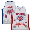 Accattivante Comodo Duraturo Detroit Pistons x Tats Cru Hardwood Classics Fashion Jersey White per i devoti sostenitori