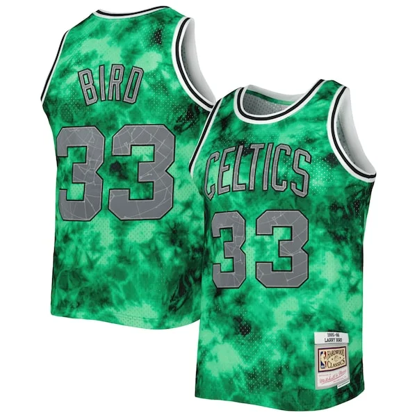 Fantastico Larry Bird Boston Celtics 1985/86 Galaxy Swingman Jersey Kelly Green per i devoti sostenitori