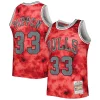 Fantastico Trendy Delizioso Scottie Pippen Chicago Bulls 1997/98 Galaxy Swingman Jersey Red per i devoti sostenitori