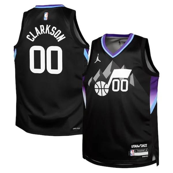 Delizioso Attraente Magnifico Jordan Clarkson Utah Jazz Jordan Brand Youth Swingman Jersey Statement Edition Black per i devoti sostenitori
