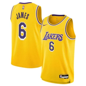 Robusto Accattivante LeBron James Los Angeles Lakers Nike Youth Swingman Jersey Icon Edition Gold per i devoti sostenitori