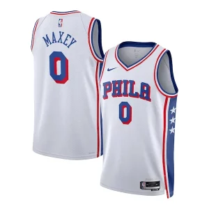 Elegante Resistente Gorgeous Tyrese Maxey Philadelphia 76ers Nike Unisex Swingman Jersey Association Edition White per i devoti sostenitori