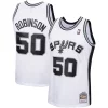Delizioso Cool David Robinson San Antonio Spurs 1998/99 Hardwood Classics Swingman Jersey White per i devoti sostenitori