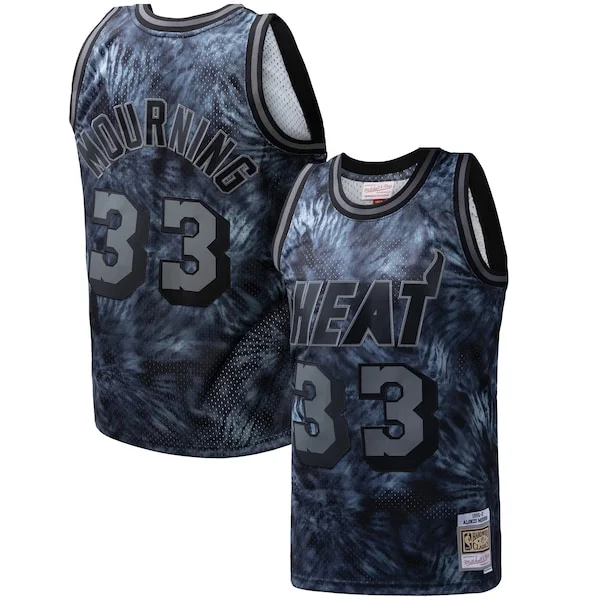Fascinante Lussuoso Alonzo Mourning Miami Heat Hardwood Classics 1996/97 Tie Dye Swingman Jersey Black per i devoti sostenitori