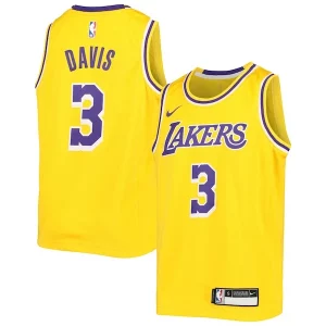 Bellissimo Lussuoso Fantastico Anthony Davis Los Angeles Lakers Nike Youth Swingman Jersey Icon Edition Gold per i devoti sostenitori