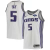 Robusto Comodo De'Aaron Fox Sacramento Kings Nike Swingman Player Jersey Association Edition White per i devoti sostenitori