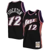 Gorgeous John Stockton Utah Jazz 1998/99 Hardwood Classics Swingman Jersey Black per i devoti sostenitori
