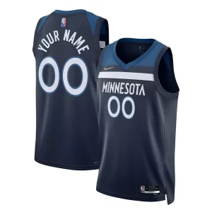 Accattivante Incantevole Minnesota Timberwolves Nike 2021/22 Diamond Swingman Custom Jersey Icon Edition Navy per i devoti sostenitori