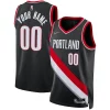 Raffinato Accattivante Cool Portland Trail Blazers Nike 2021/22 Diamond Swingman Custom Jersey Icon Edition Black per i devoti sostenitori